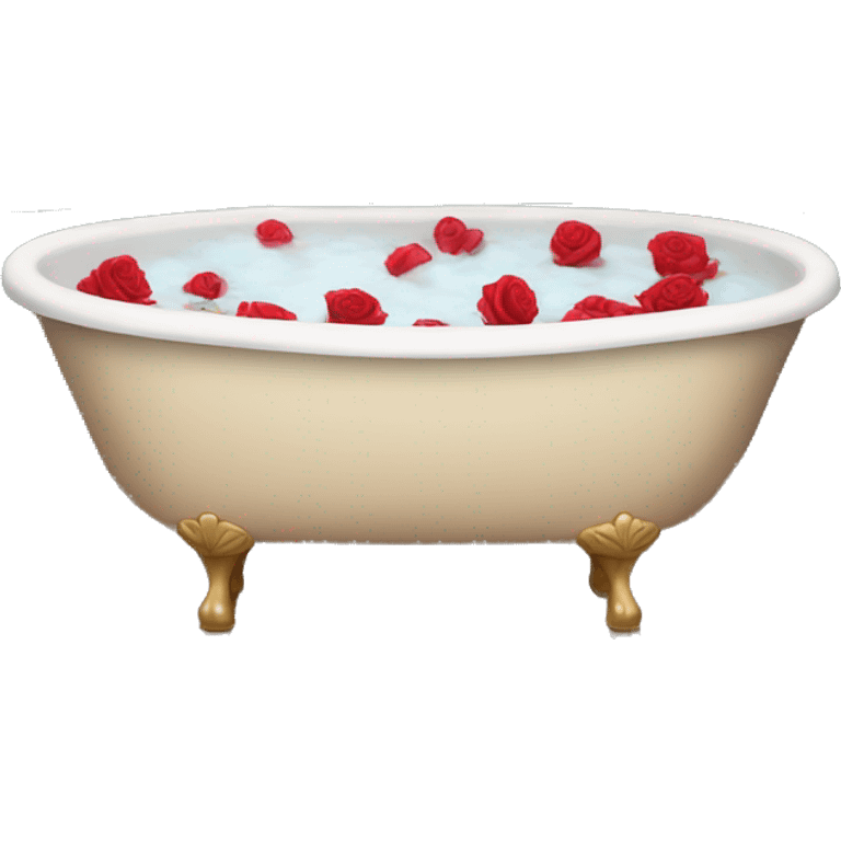 Bath with roses emoji