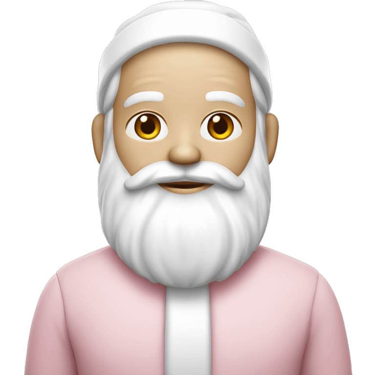 Light Pink Santa Claus with Caucasian skin emoji