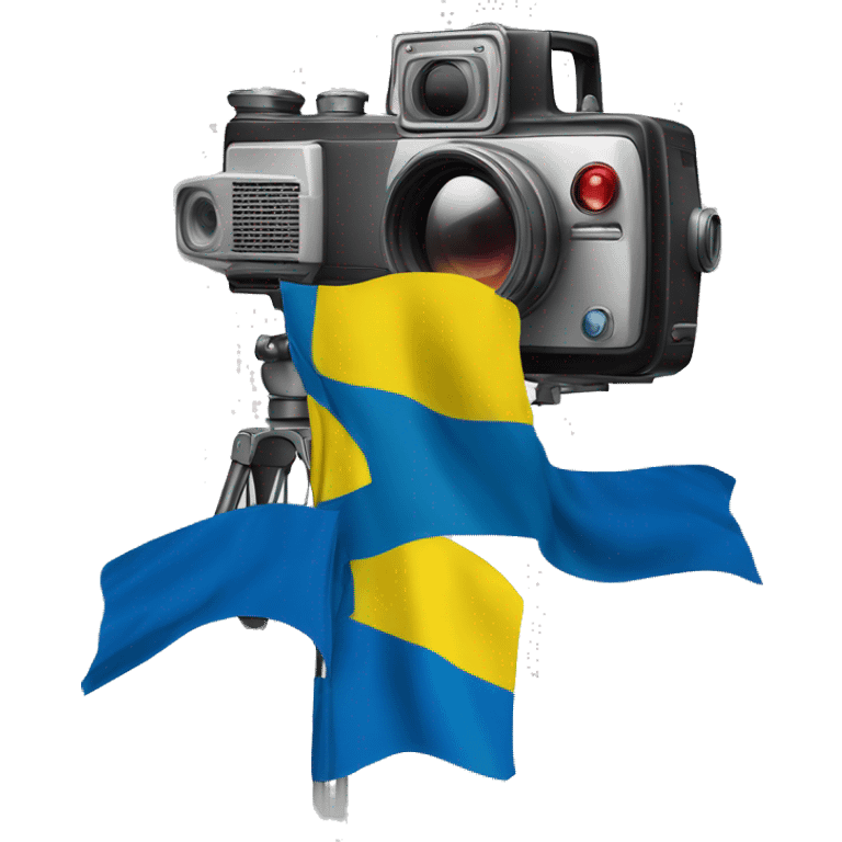 a movie camera and a Ukrainian flag emoji