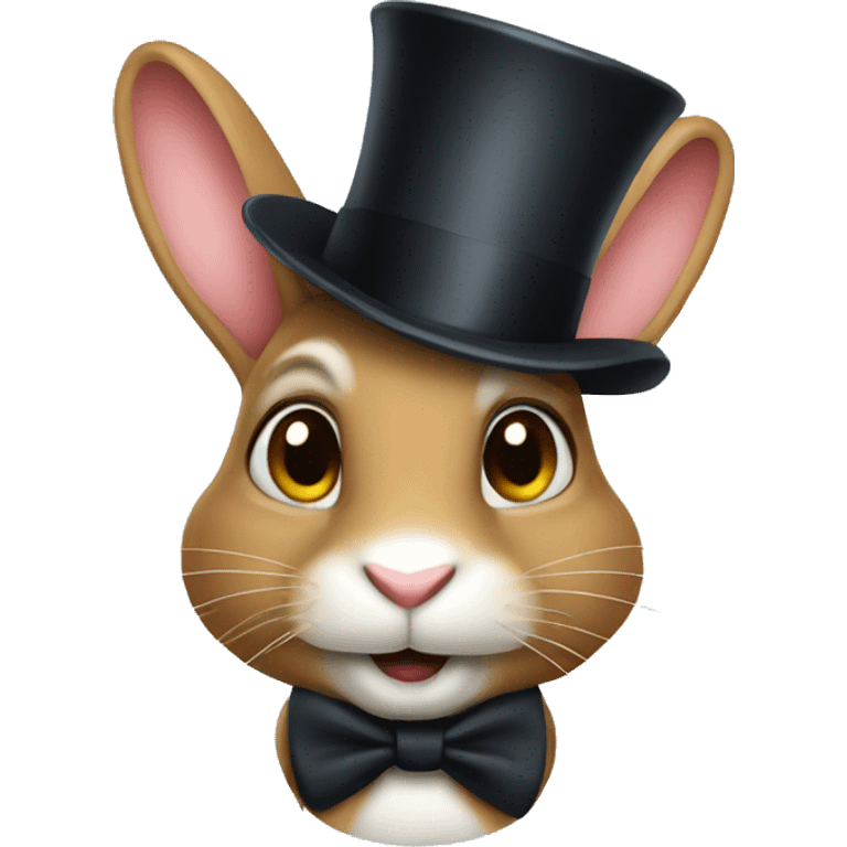 rabbit with tophat emoji