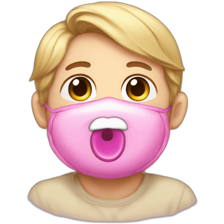 America (hetalia) With a pink pacifier in his mouth emoji