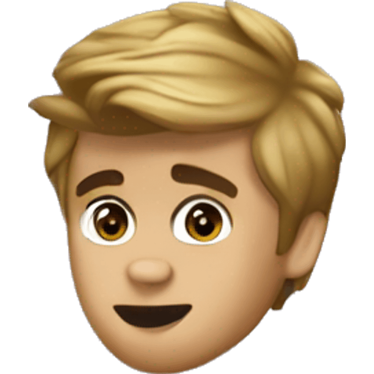 Justin bieber as a chicken nugget emoji