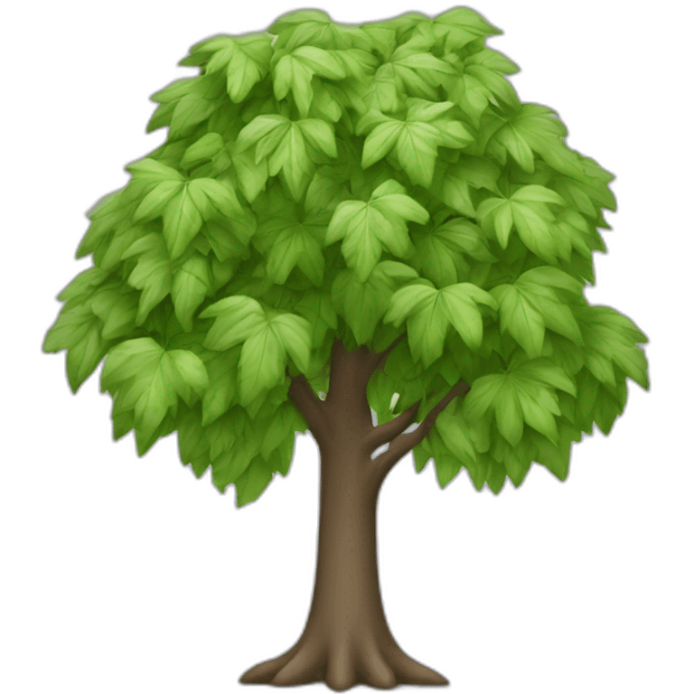 Arbre avec feuilles blanches emoji