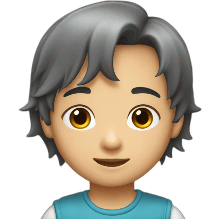 Niño cabello chino emoji