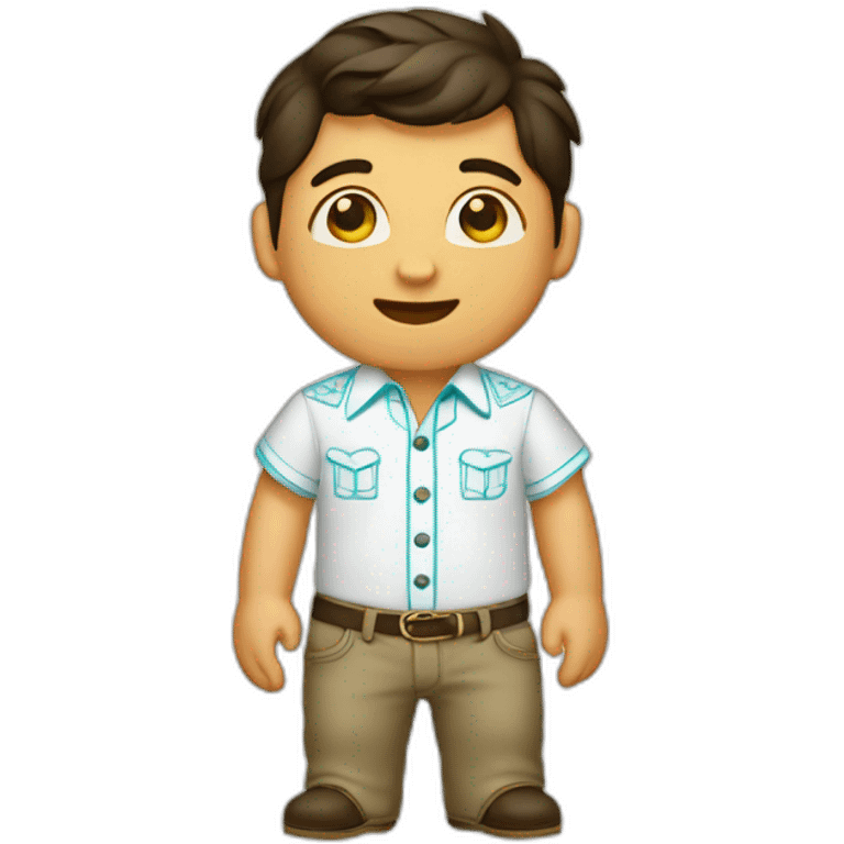 niño usando guayabera emoji