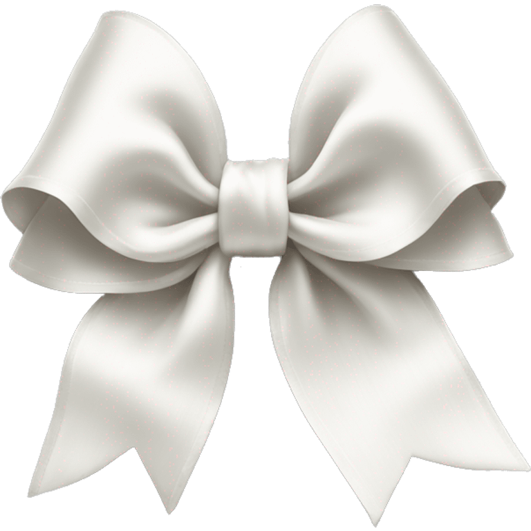 make a white bow in silk fabric emoji