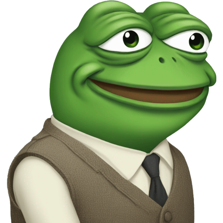 Pepe the frog from the meme emoji