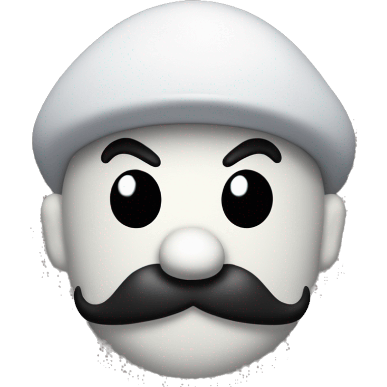 mario with mustache hat as a ghost emoji