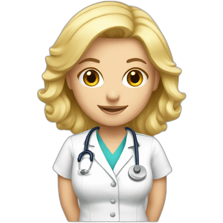 blonde female nurse emoji