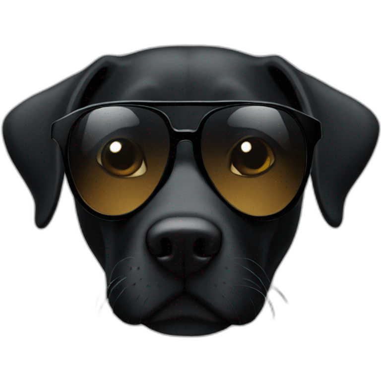 black lab sunglasses emoji