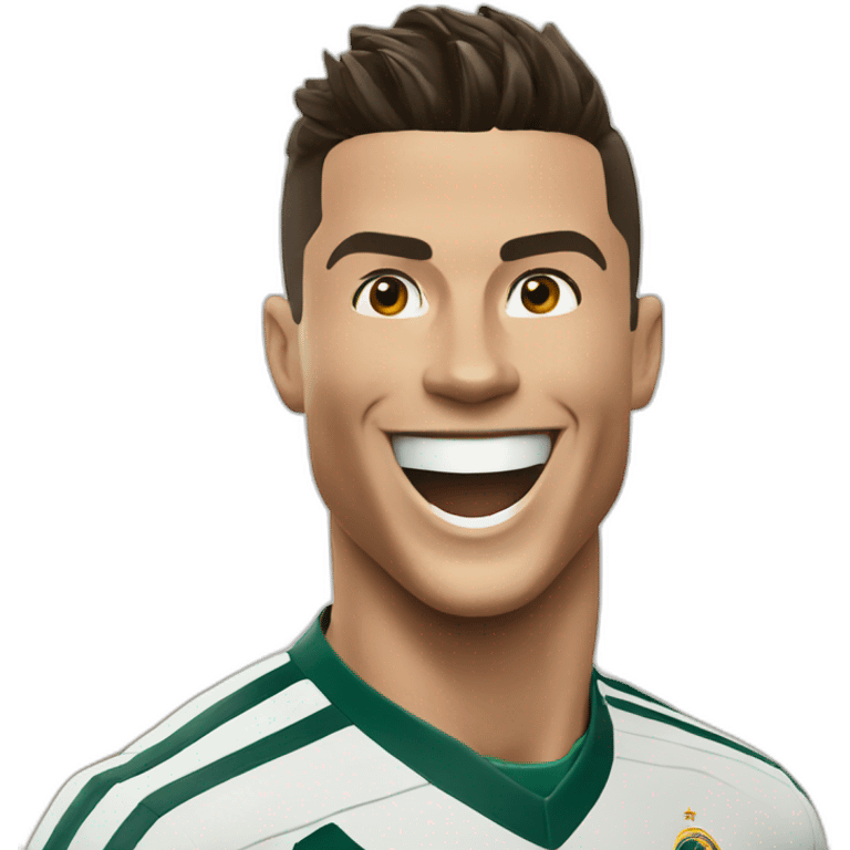 cristiano ronaldo smiling and jumping emoji