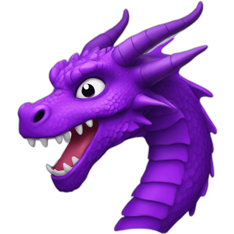 purple dragon head with letters LOL emoji