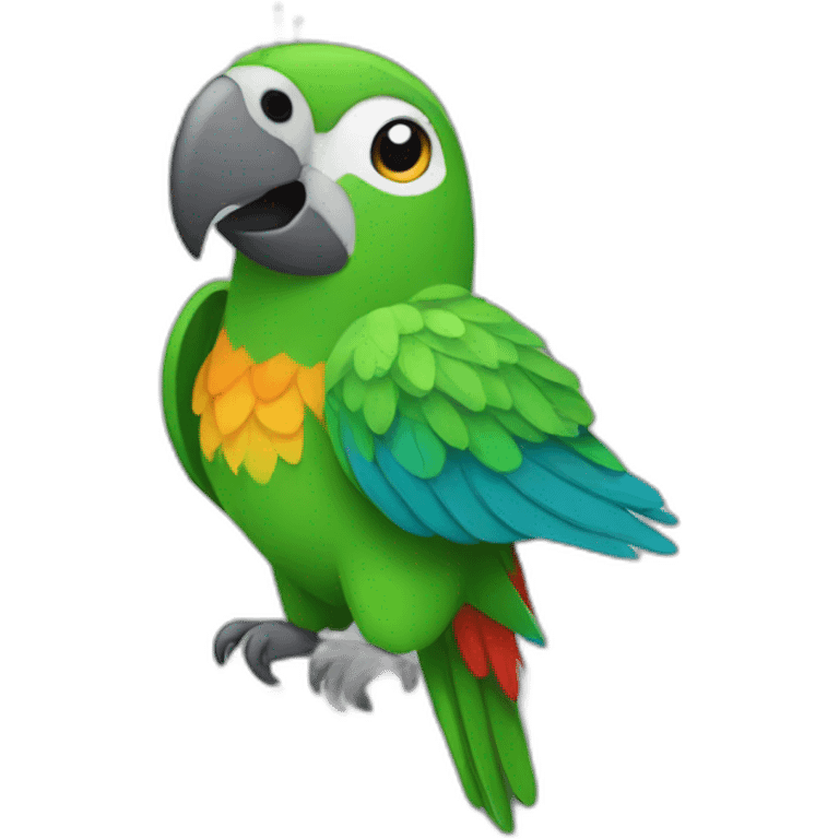 parrot on keyboard emoji