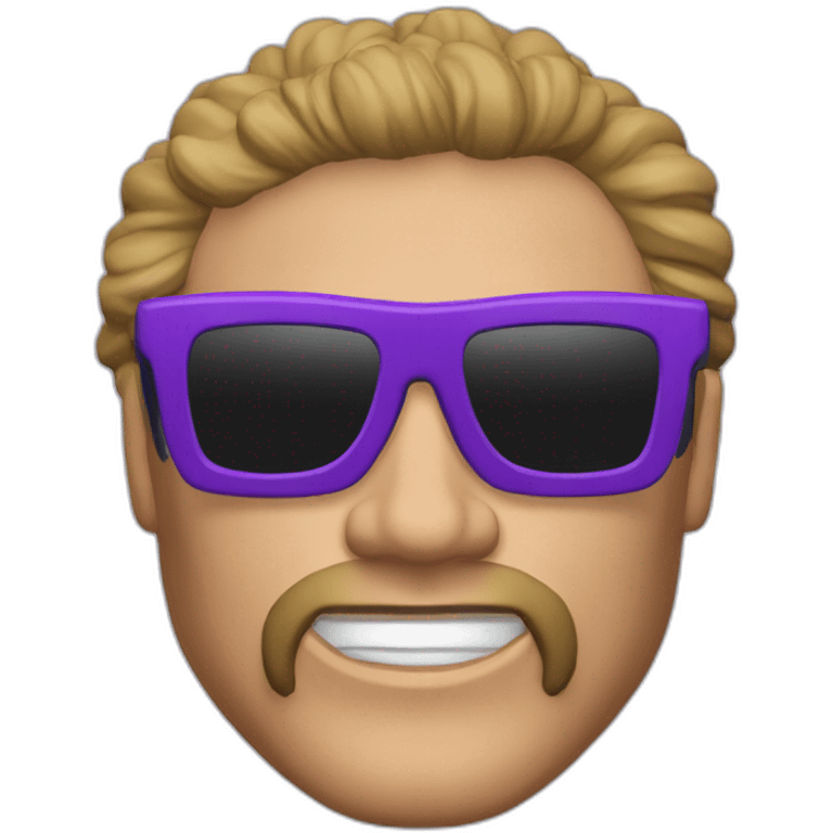 wwf macho man in his iconic purple glasses emoji