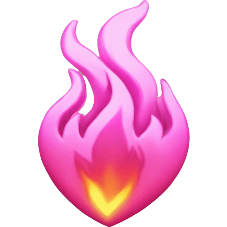 Pink fire heart emoji