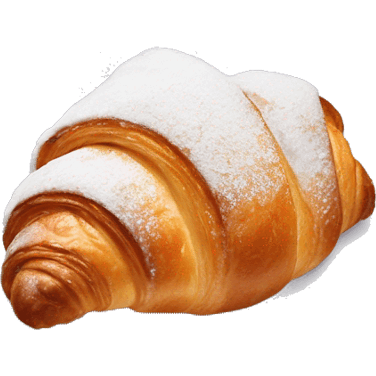 croissant in powdered sugar emoji