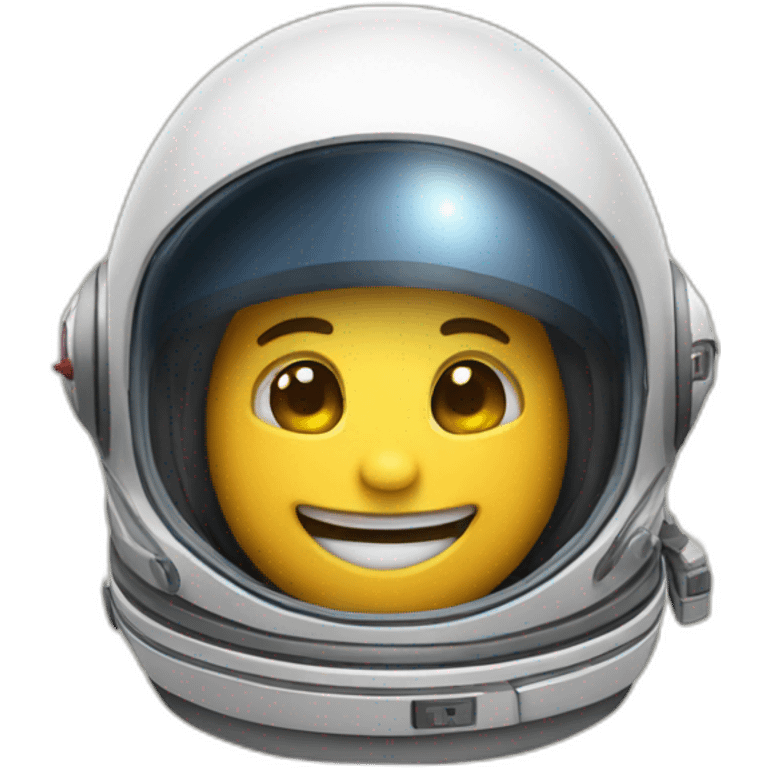 Emoji sonriente con casco de astronauta emoji