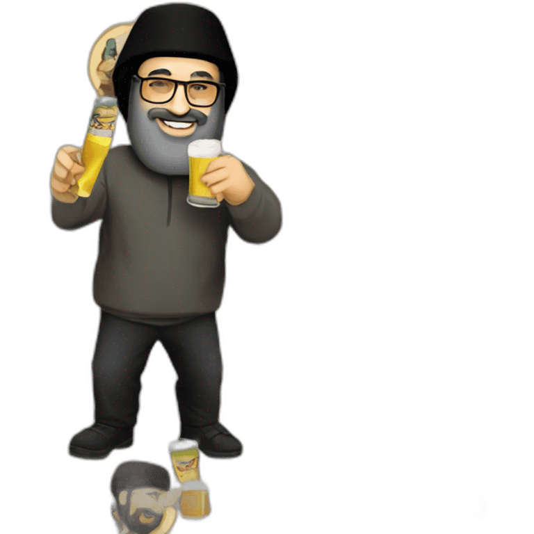 Hasan nasrallah drinking beer emoji