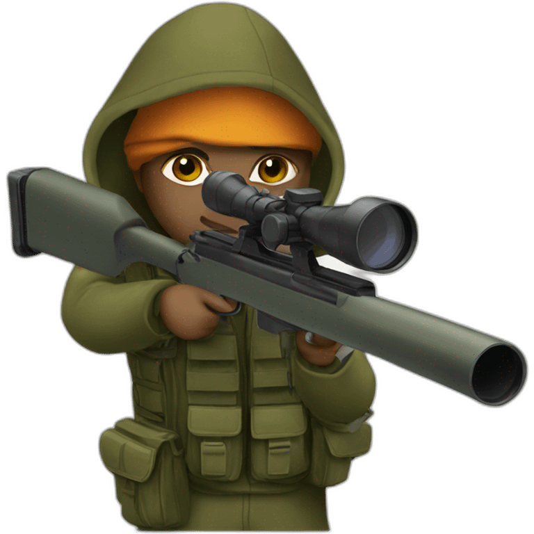 sniper in ghilli suit emoji