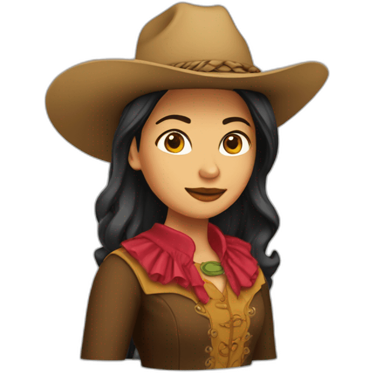 Mujer vaquera emoji