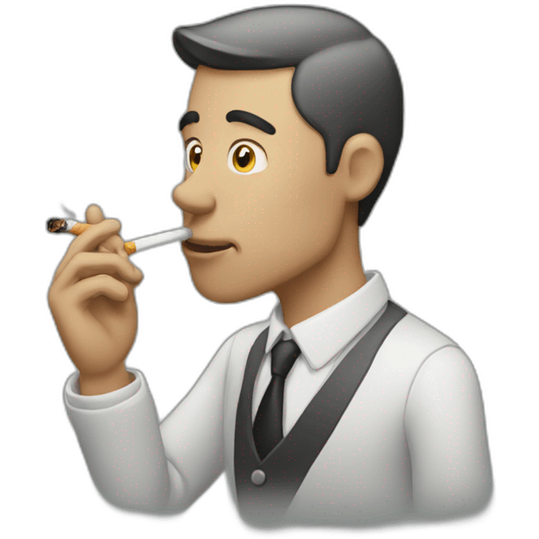 Man smoking cigarette emoji