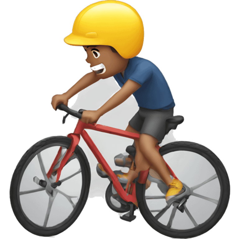 a guy crashing his bike emoji