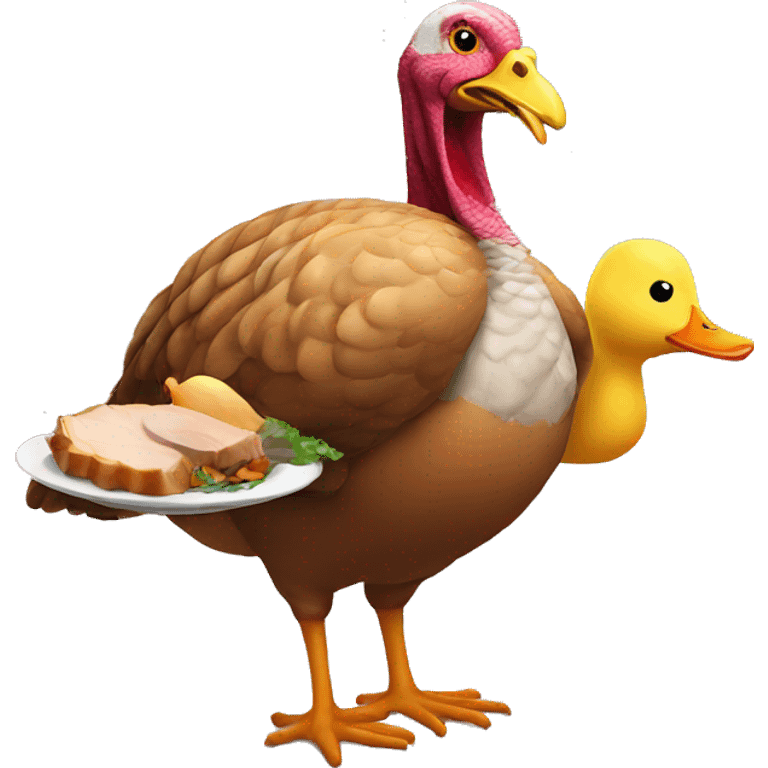 Turkey Eating a Duck emoji