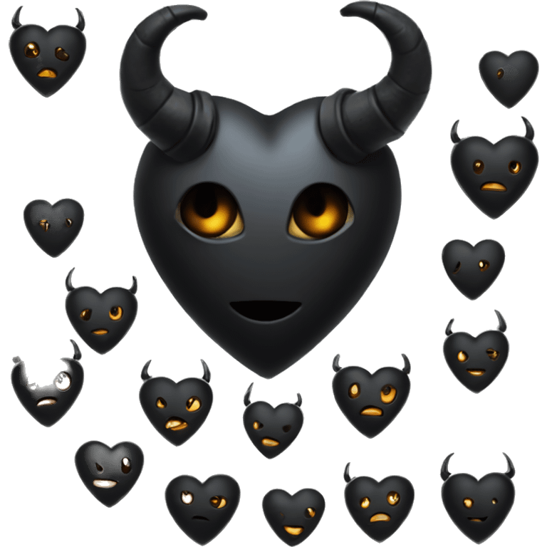 black heart with horns emoji