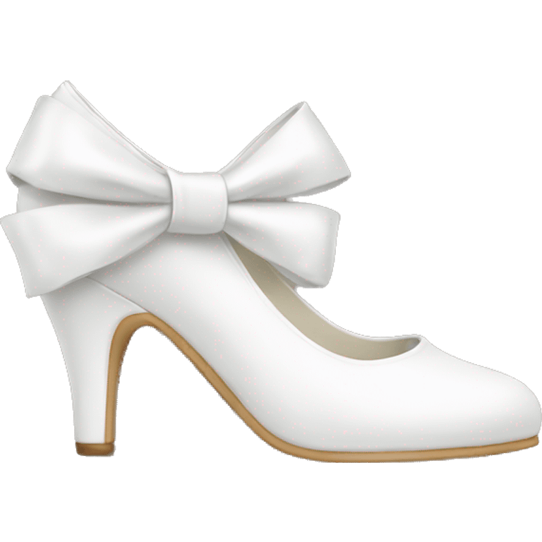 white heels with bow emoji