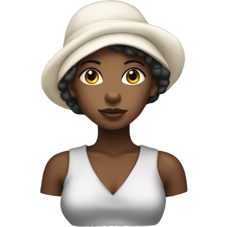 black girl with a bonet on sleepi emoji