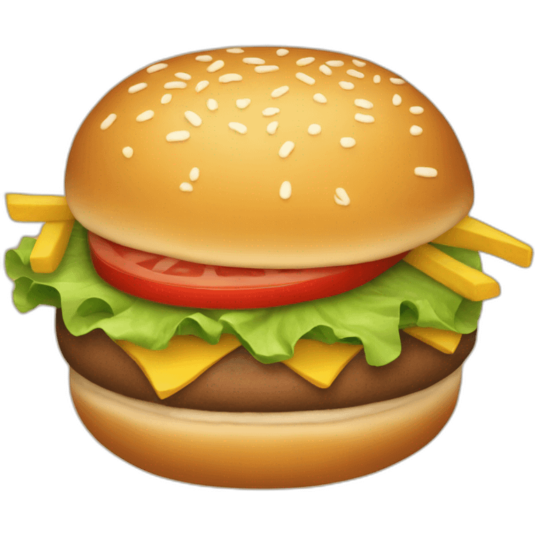 Burger et frite emoji