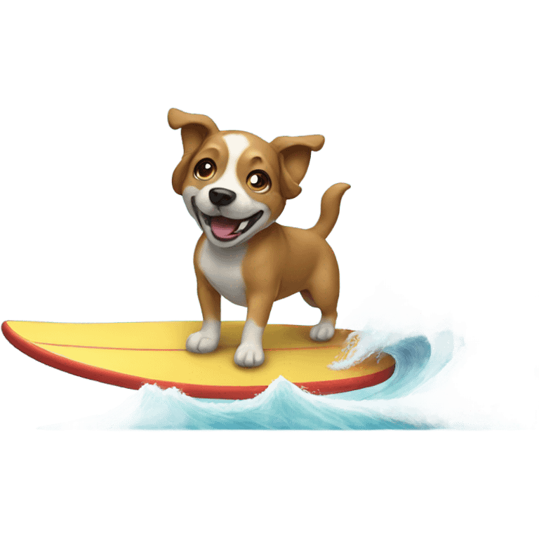 Dog surfing emoji