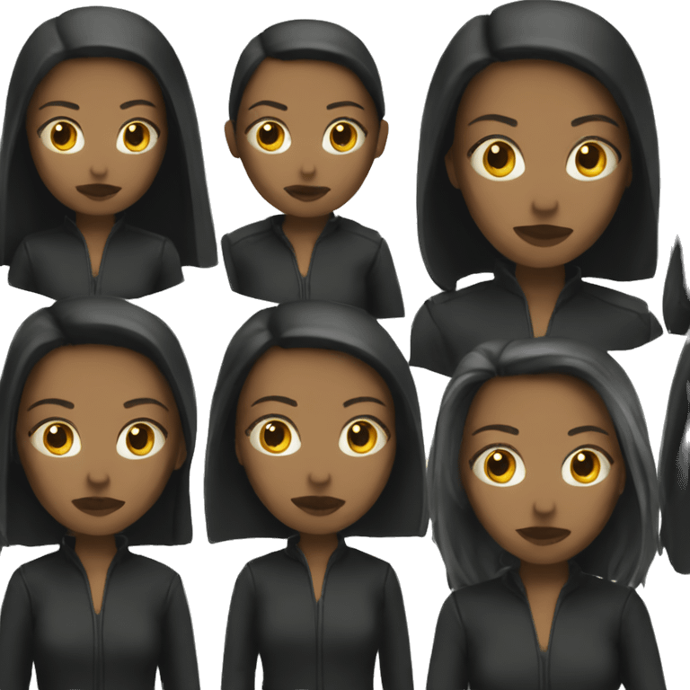 Girl in matrix emoji