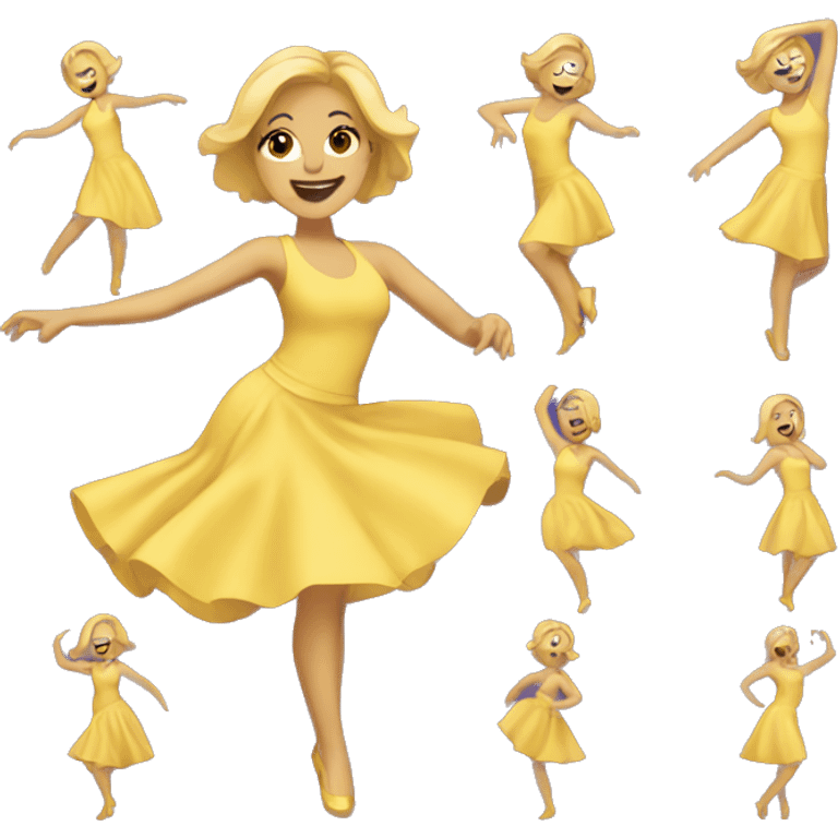 Blond woman dancing emoji