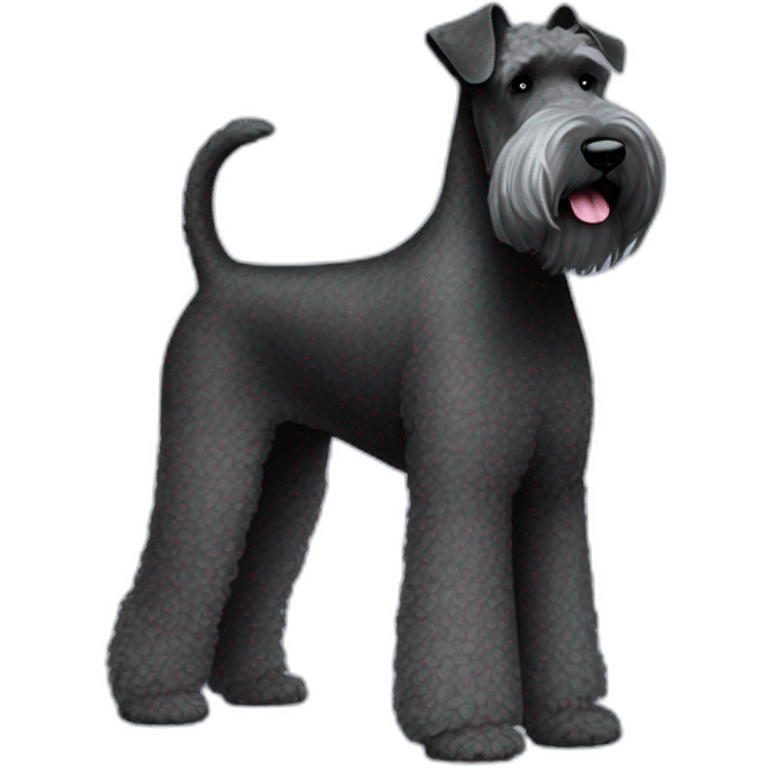 Kerry blue terrier full-body emoji