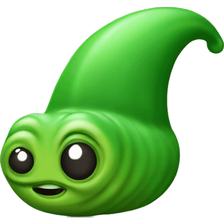 green slug to the left emoji