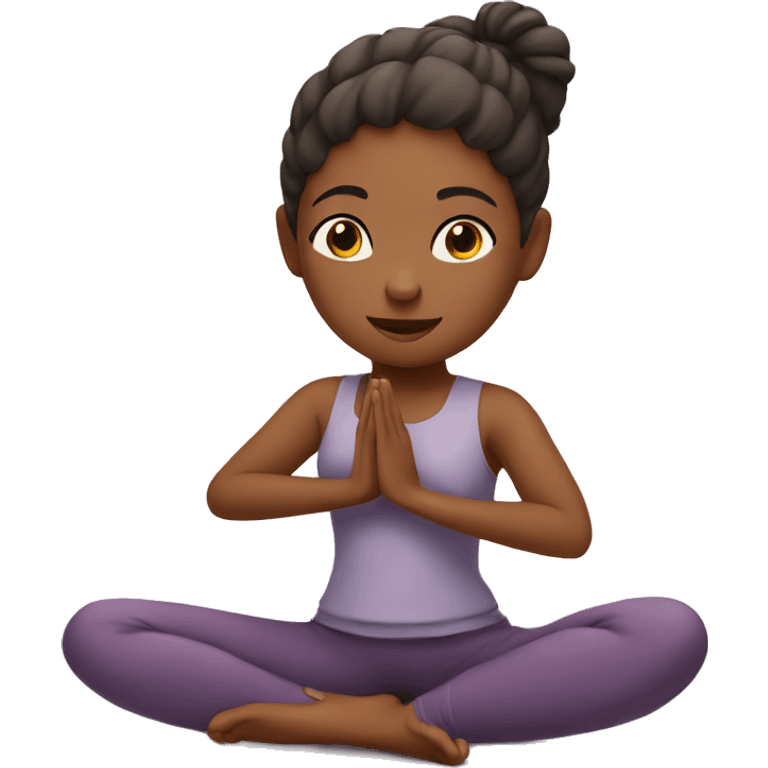 Girl doing yoga emoji