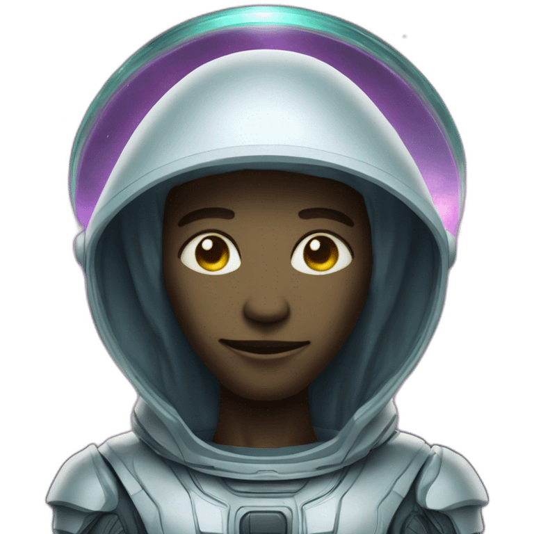 holy male alien with halo emoji