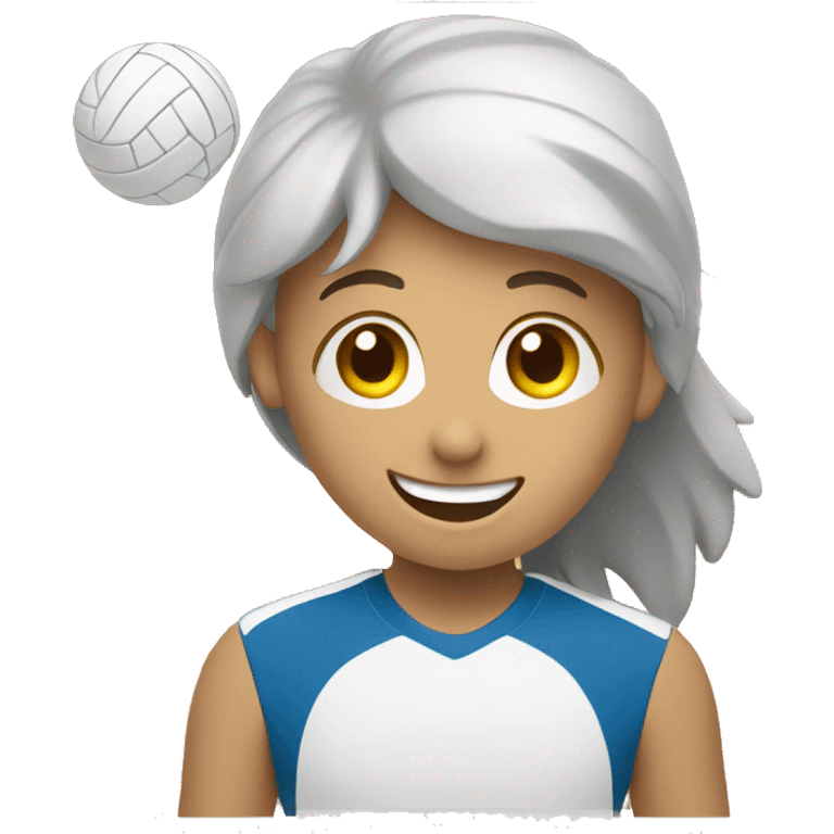 happy person playing volleyball emoji