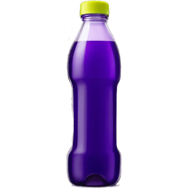 clear sprite logo bottle with a dark purple slightly clear drink emoji