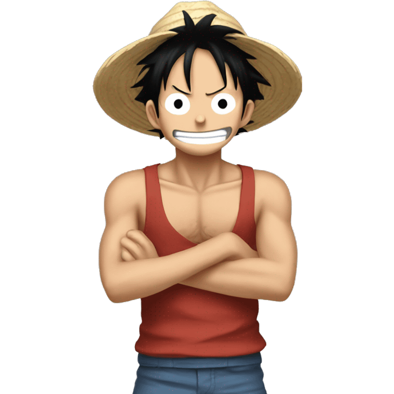 luffy sticking all his arms emoji