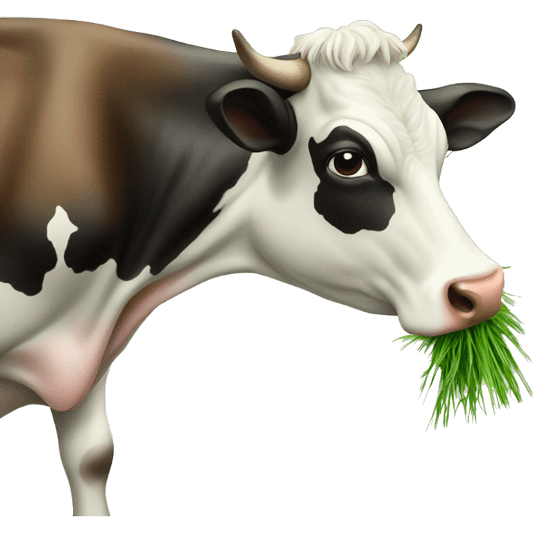 a cow eating grass emoji