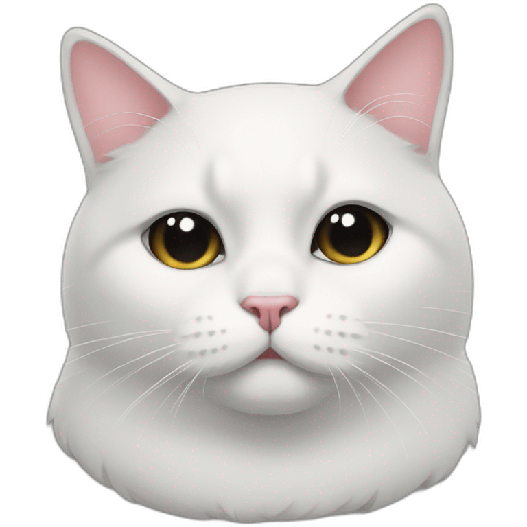 Realy fat black and white cat emoji