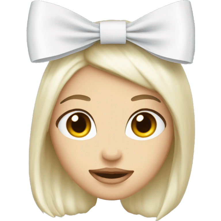 White Coquette bow emoji