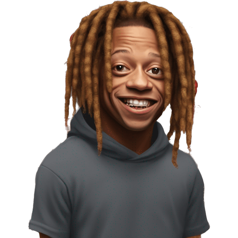 Portrait trippie redd nike ski mask dreadlocks realistic emoji