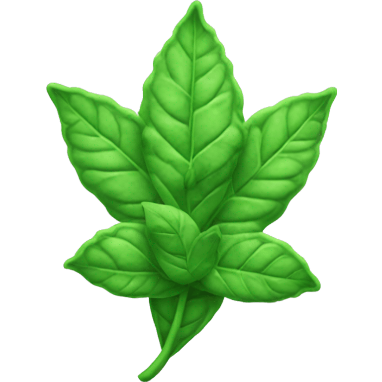 mint leaf mascot emoji