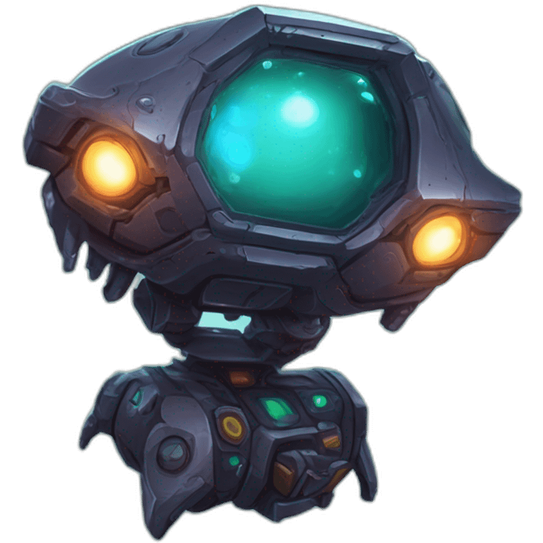 alien corrupted spaceship futuristic roguelike rpg style inspired by hearthstone emoji