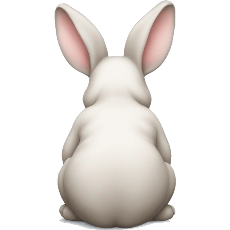 Realistic back of bunny rabbit. emoji