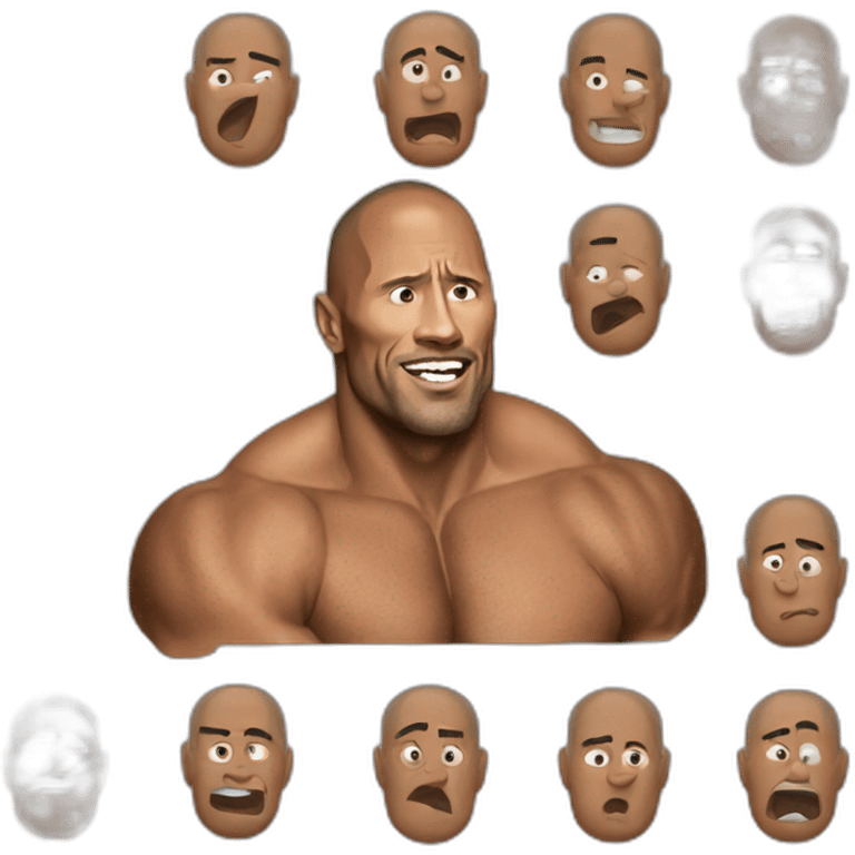 The rock meme emoji