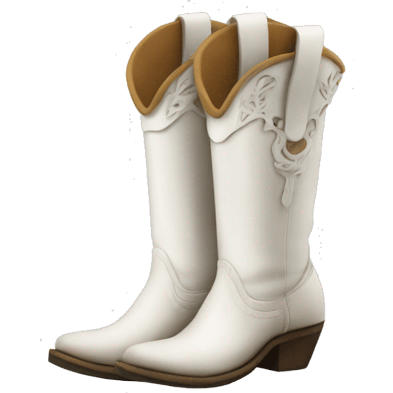 White cowgirl boots  emoji